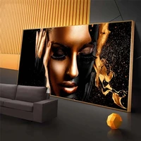 modern art black gold nude woman canvas paintings african wall art posters and prints scandinavian pictures for living room