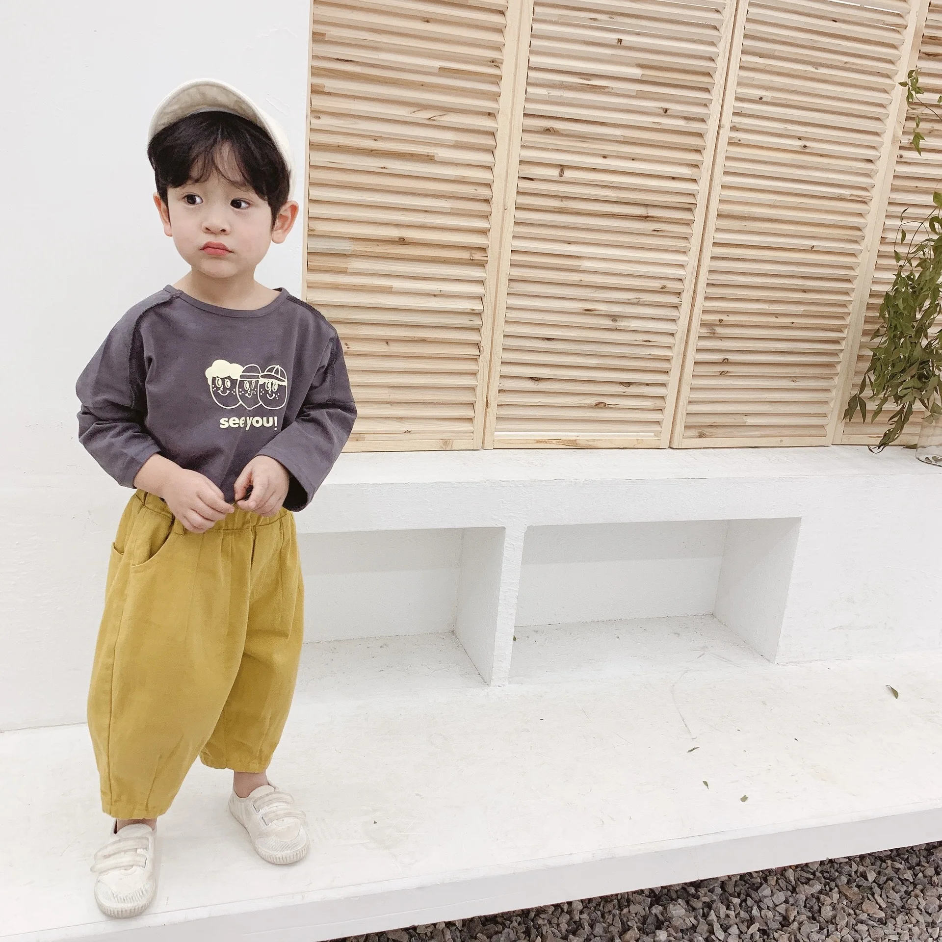 Новое поступление весны 2020 хлопковые повседневные свободные однотонные девятые