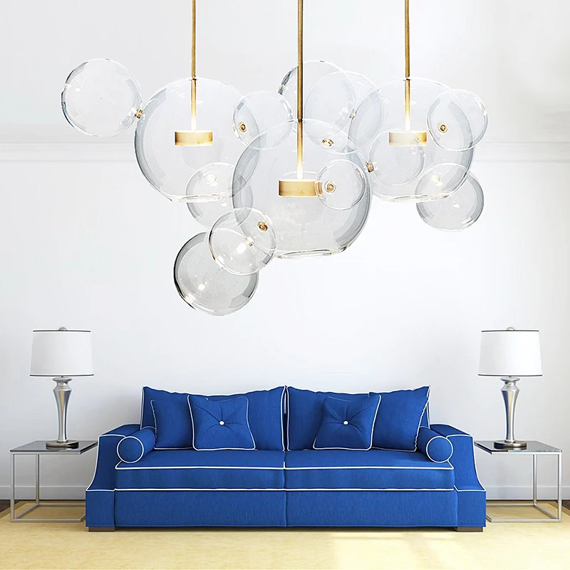 

lass Mouse lamp Modern Led Pendant Light Clear Glass mice suspension lamp for children room living room restaurant decoration