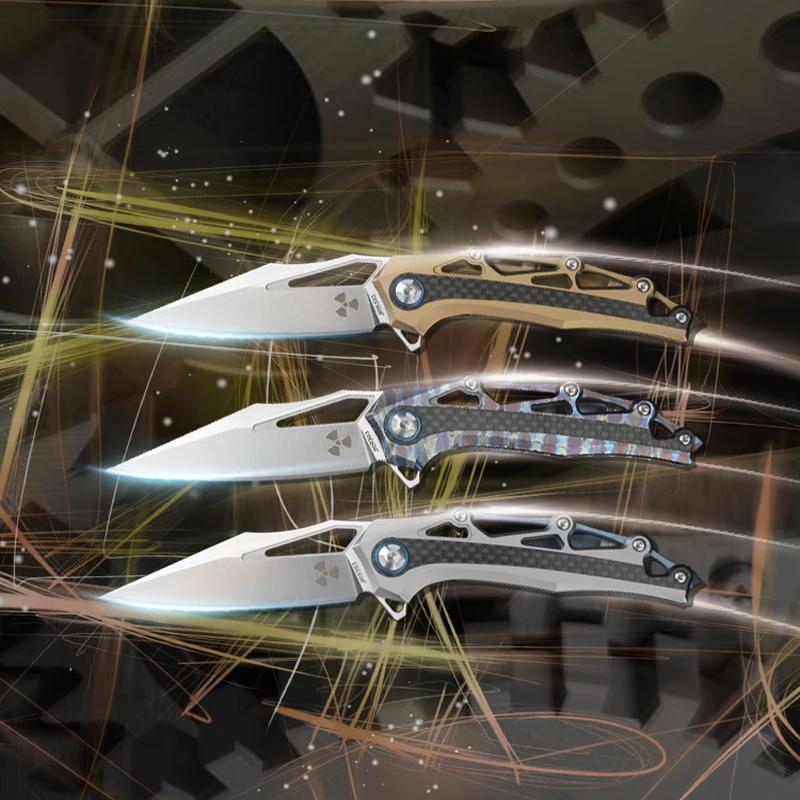 Лезвие из порошковой стали M390 TC4 титановый складной нож углеродного волокна