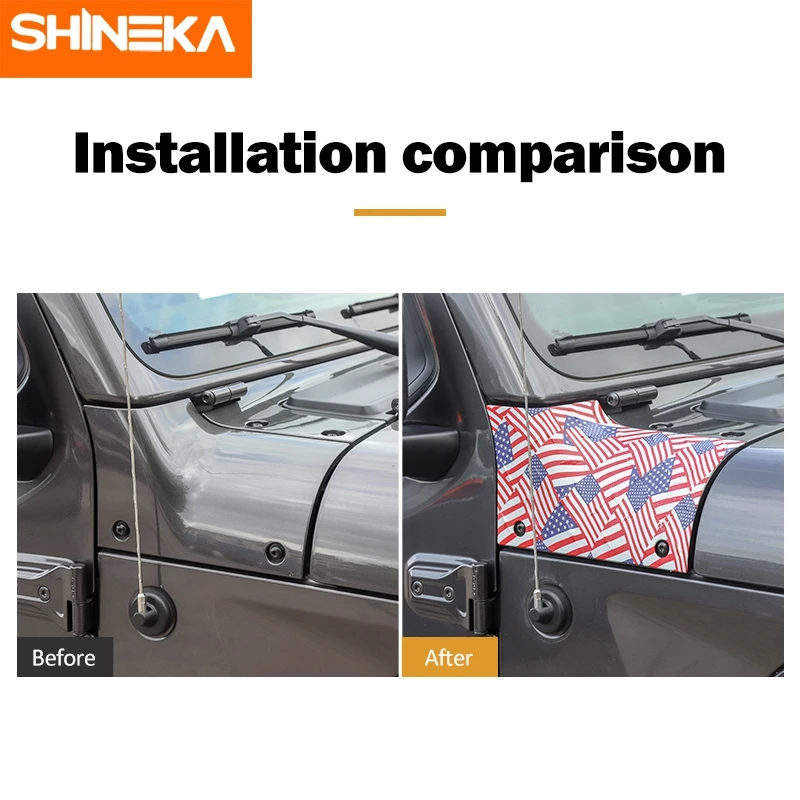 SHINEKA тюнинговые молдинги для Jeep Wrangler JL 2018 + ABS 2 шт. автомобильные капоты угол