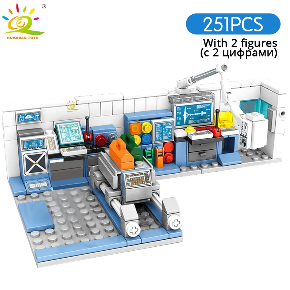 HUIQIBAO игрушки 4в1 1006 шт блуждающая земля космическая станция строительные блоки