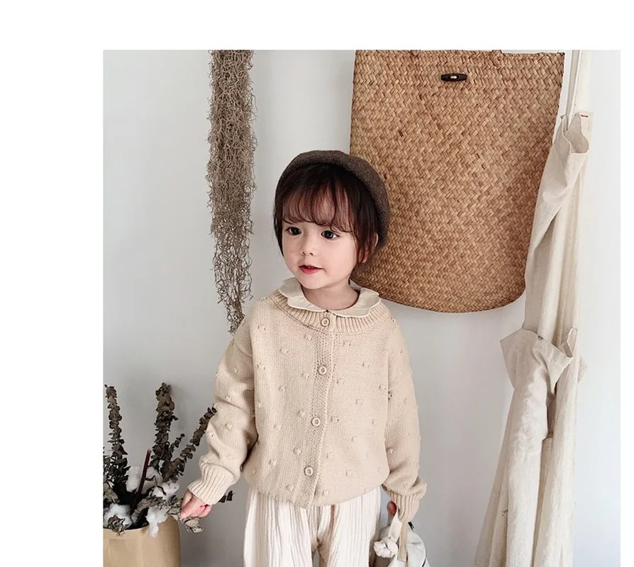 Кардиган для маленьких девочек коллекция 2019 года сезон весна-осень Простые