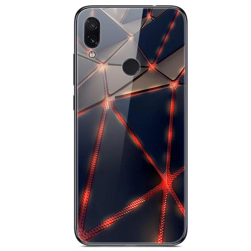 Чехол для Xiaomi Redmi Note 7 твердая задняя крышка из закаленного стекла Xiomi Note7 чехлы