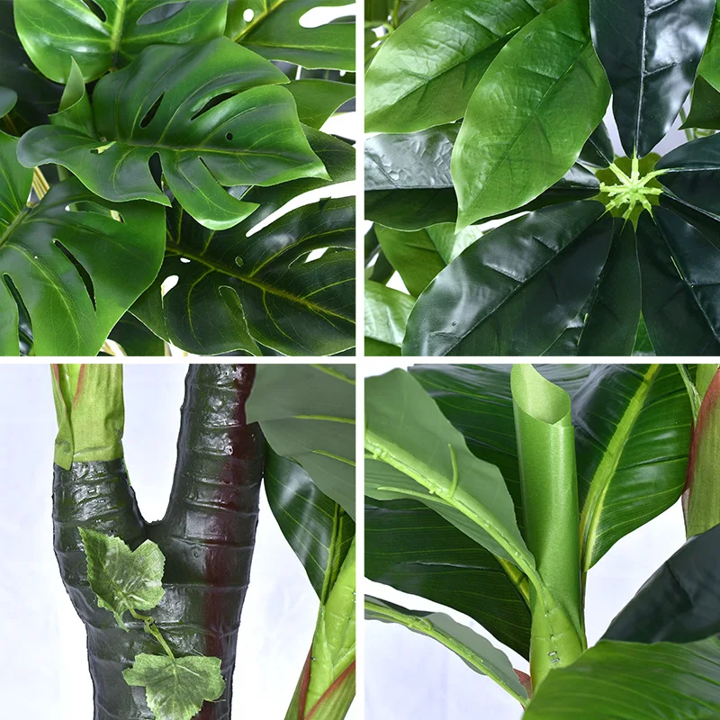 Большое искусственное дерево зеленые растения в горшке искусственные для дома