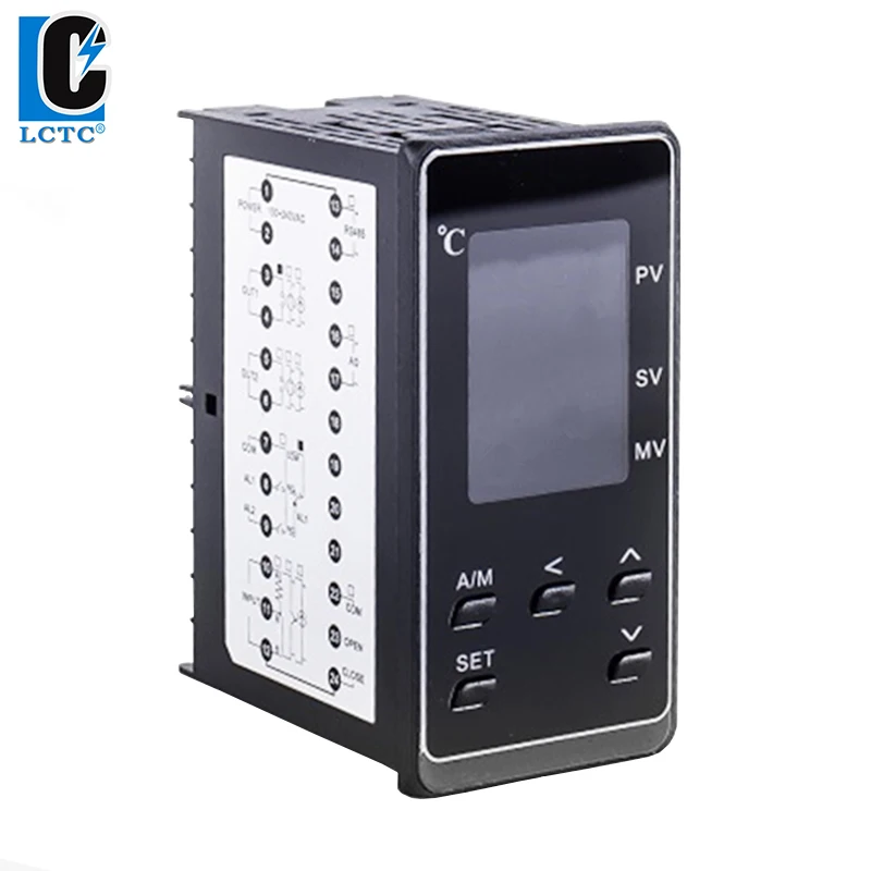4-20mA input LCD intelligent pid temperature controller 48x96mm 50 segments programmable ramp soak output SSR/Relay/4-20mA/0-10V