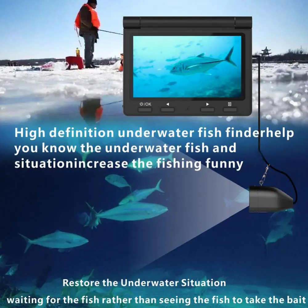 Скидка Подводная камера с инфракрасным ночным видением, 4,3 дюйма, 720P