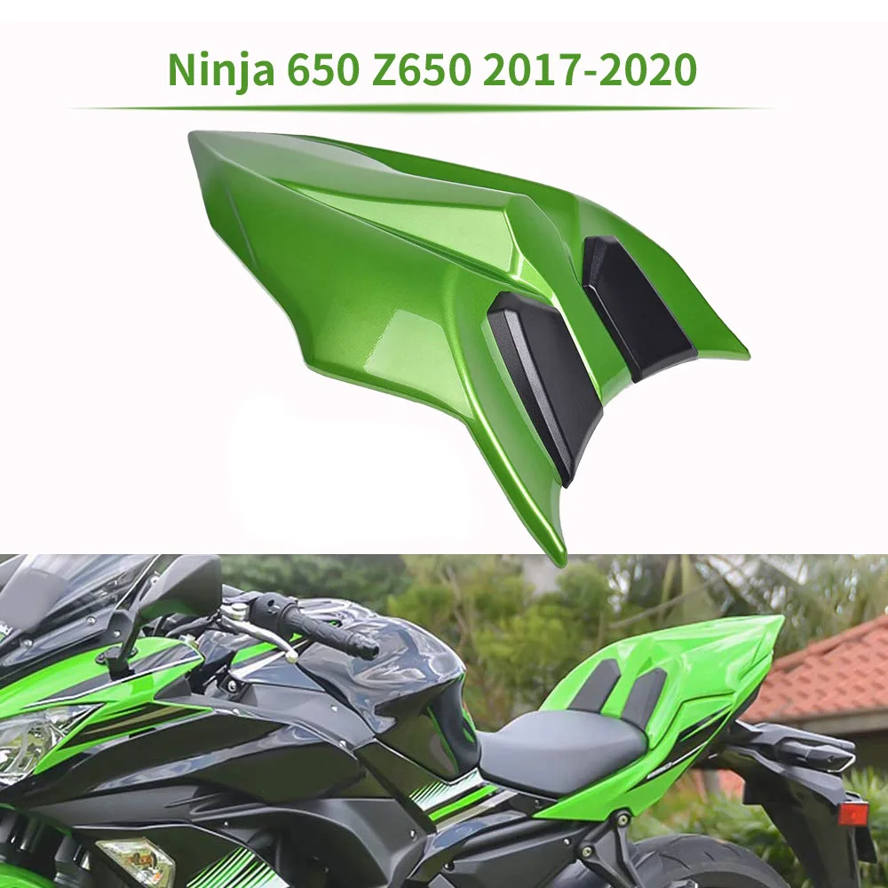 

Motorcycle Rear Passenger Pillion Seat Cowl Fairing Cover for Kawasaki Ninja 650 Z650 2017-2020(Dark Green)