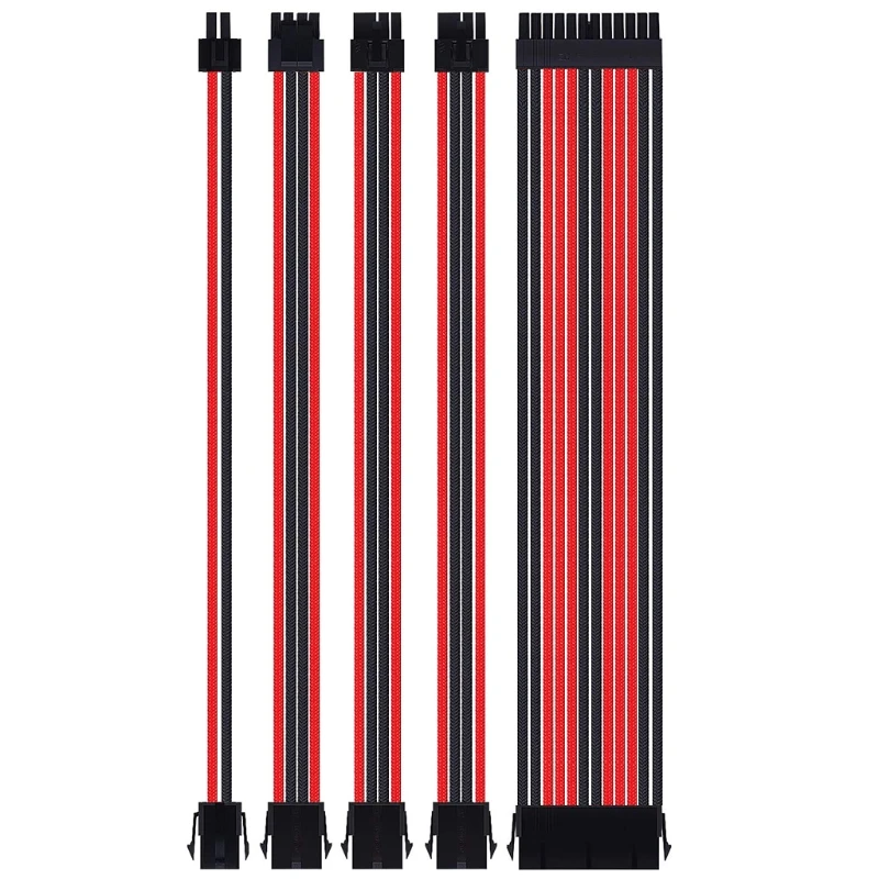 

18AWG AT X Extension Sleeved Cable Kit ATX24Pin/EPS 4+4Pin/PCI-E 8Pin/PCI-E 6Pin