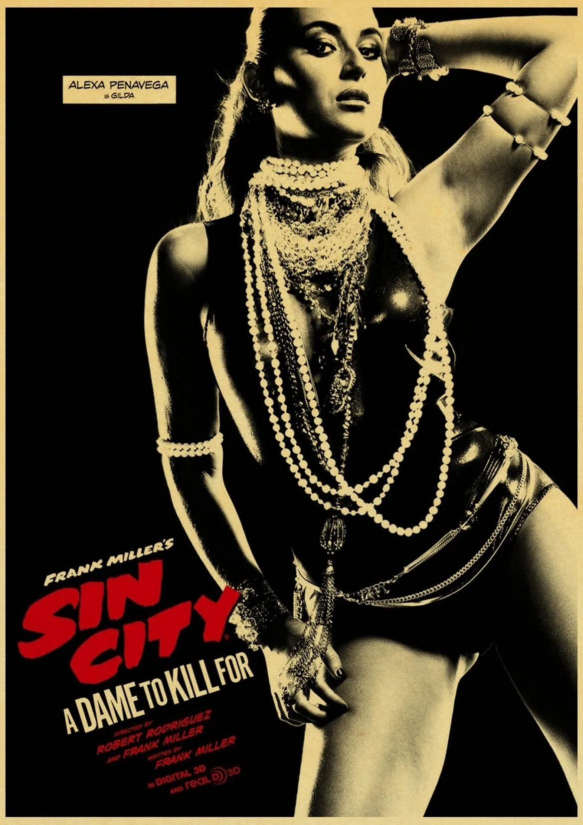 Sin City Плакат из крафт бумаги ретро постер винтажный настенный Декор для дома бара