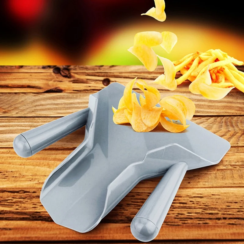 

Plastic Chip Scoop French Fries Shovel Loader Chip Packaging Shovel Funnel Popcorn Fast Food