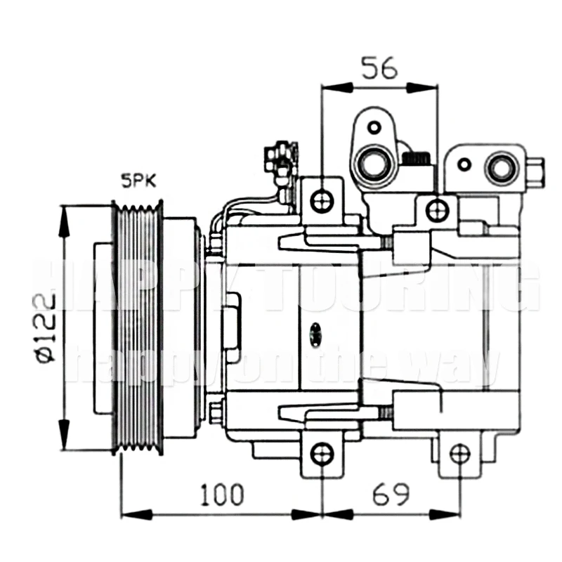 Новый компрессор переменного тока HS18 для Hyundai Santa Fe/Kia Sorento 9770126010 97701 26010 9770126011 26011