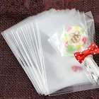100 искусственная прозрачная упаковка для конфет и леденцов, аксессуары для печенья, маленькие пластиковые пакеты для гаджетов
