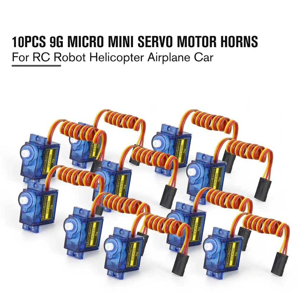 10 шт. DXW 90 9G микро Серводвигатель рога для SG90 RC Robot Arm Helicopter Foamy Airplane control Car Boat
