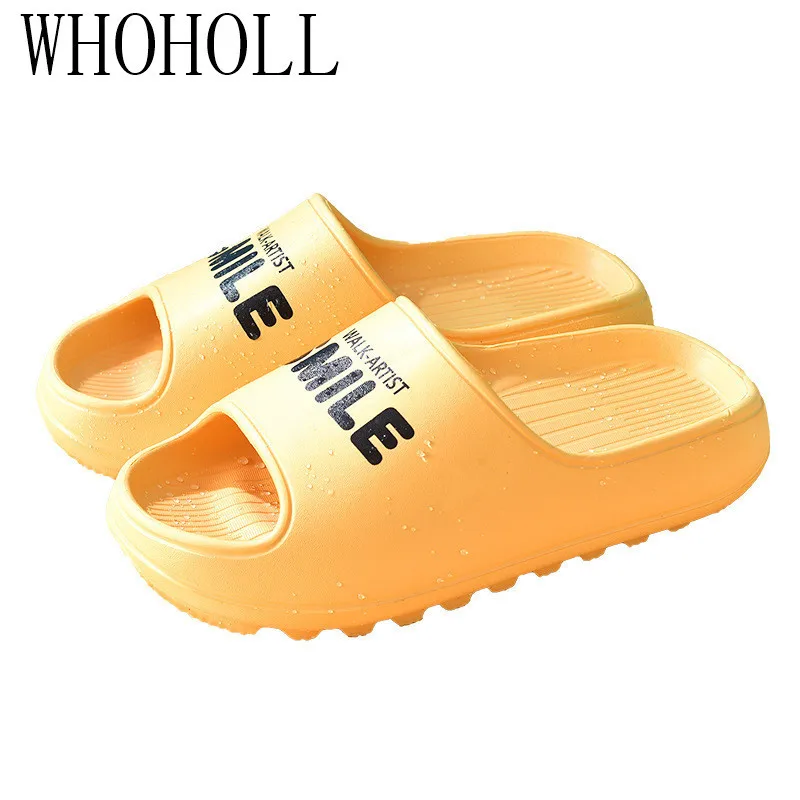

Women Thick Platform Slippers Summer Beach Eva Soft Sole Slide Sandals Leisure Men Ladies Indoor Bathroom Anti-slip Shoes