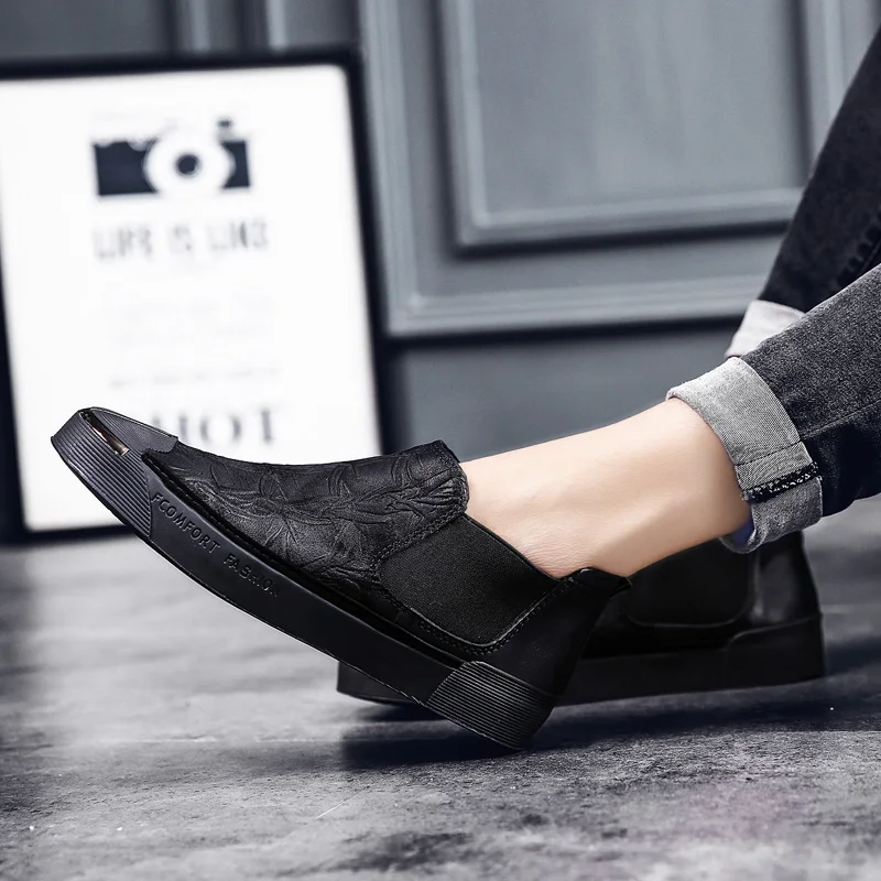 Мужские лоферы Уличная дышащая обувь Роскошные Мокасины без застежки