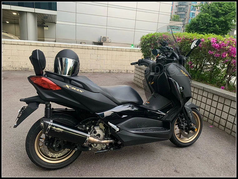 

Xmax300 Xmax250 Slip-On Exhaust Pipe Carbon Fiber Muffler Exhaust Pipe For Yamaha XMAX 250 300 400 with DB killer laser AK XMAX
