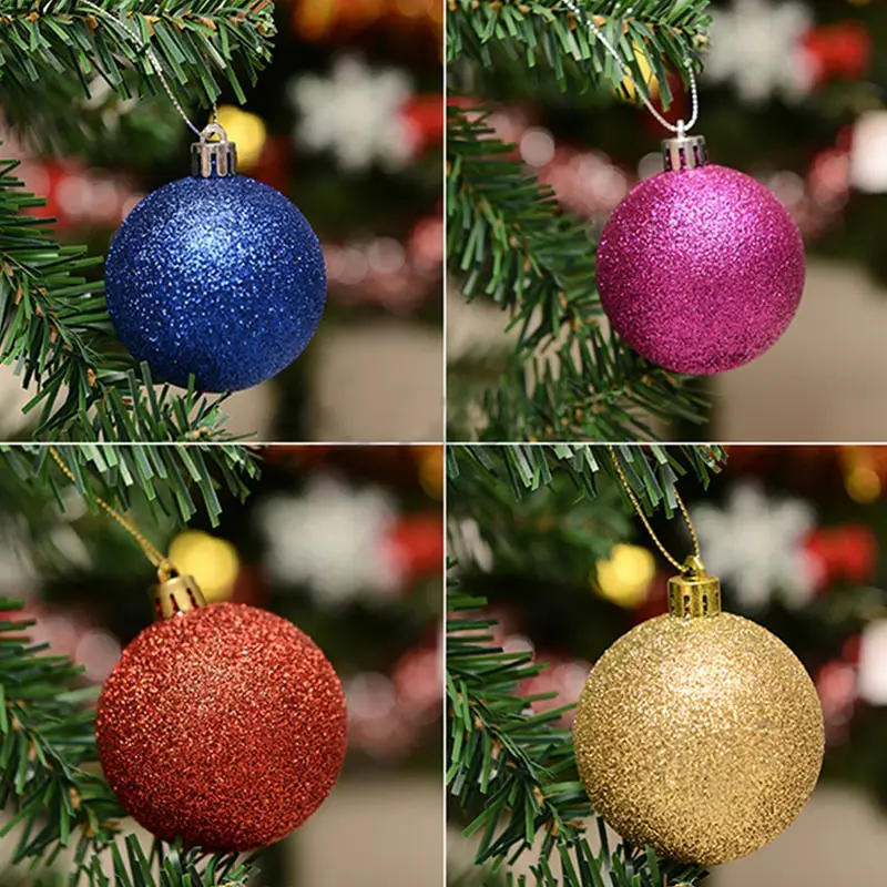 24 шт./компл. Рождественская елка подвесная игрушка с орнаментом новогодние