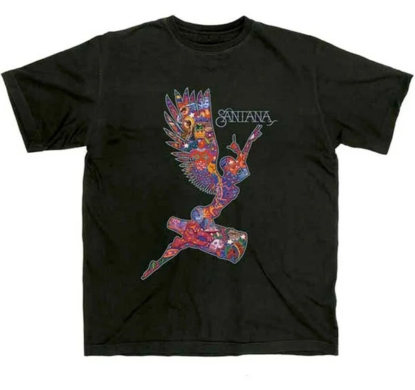 

Santana-Super natural Angel-Large Black T-shirt