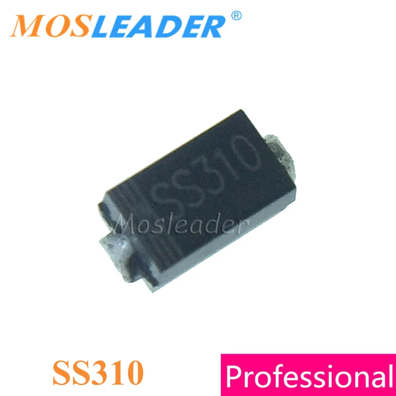 Mosleader SS34 SS36 SS310 SMA 2000 шт. DO214AC SR340 SB340 SR360 SB360 SR3100 SB3100 3A 40V 60V 100V Китайский Высокое