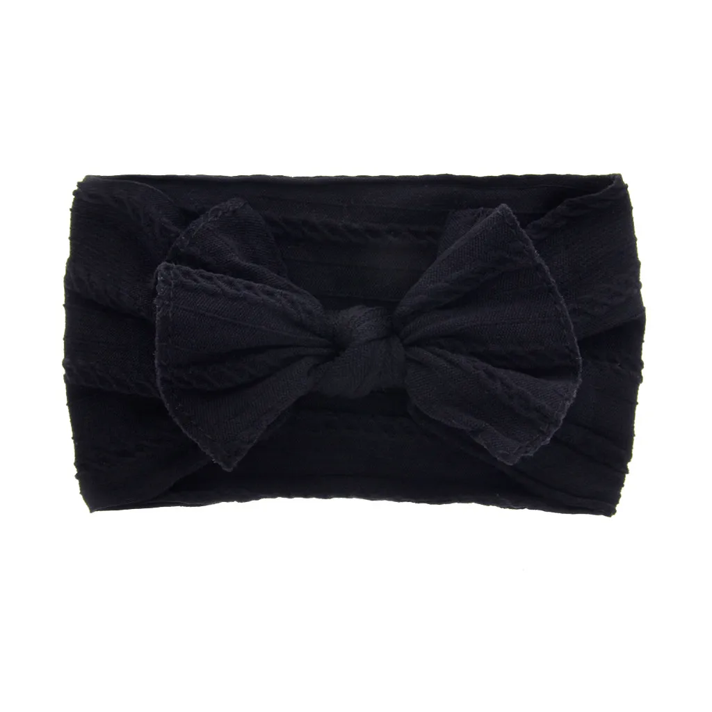 

Girls Baby Toddler Solid Headband Hair Band Bow Accessories Headwear Bowknot Print Cotton Stretchy Turban Headband