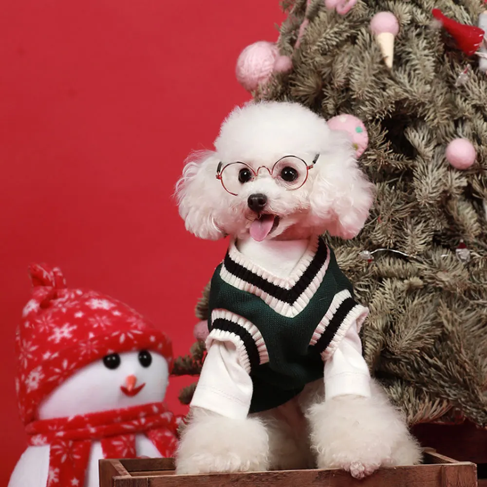 

Теплый свитер для собак и кошек, одежда на осень и зиму, вязаный костюм для домашних животных, кошек и щенков, костюм для маленьких собак, кош...