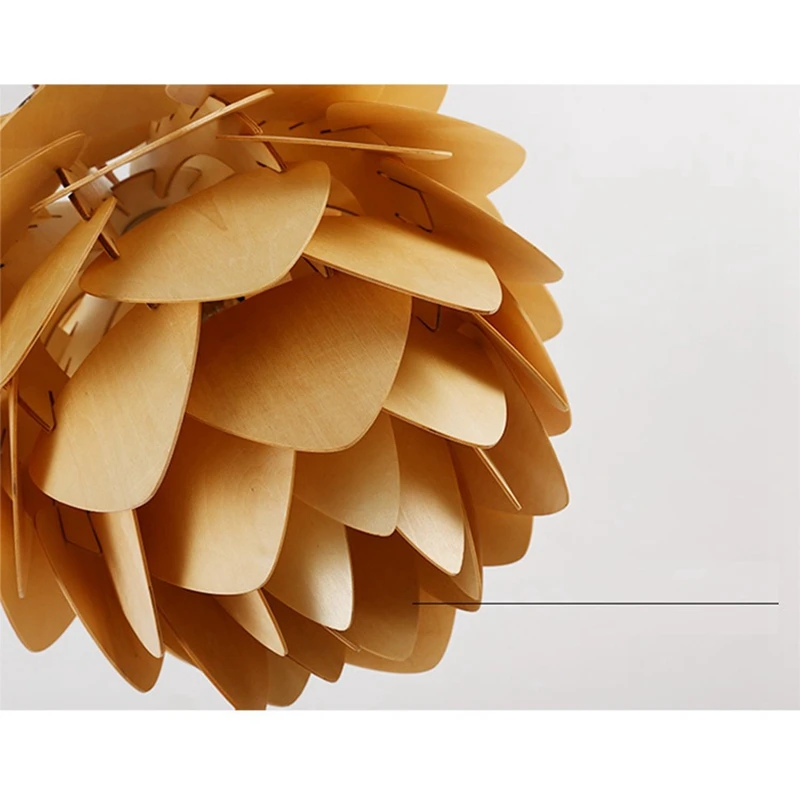 Скандинавская деревянная люстра DIY IQ элементы головоломки pinecone Подвесная лампа