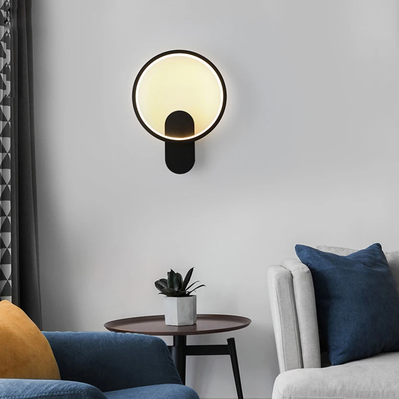 

Nordic Modern Living Room Wall Lamp Bedroom Background Wall Bedside Lamp American Aisle Corridor Led Wall Lamp Led Wall Light