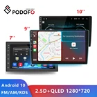 Автомагнитола Podofo 7 9, 10 дюймов, Android, мультимедиа, FMAMRDS, 8 + 128, 1280*720, для Toyota, Nissan, Honda, Volkswagen, Subaru, радар, Ford