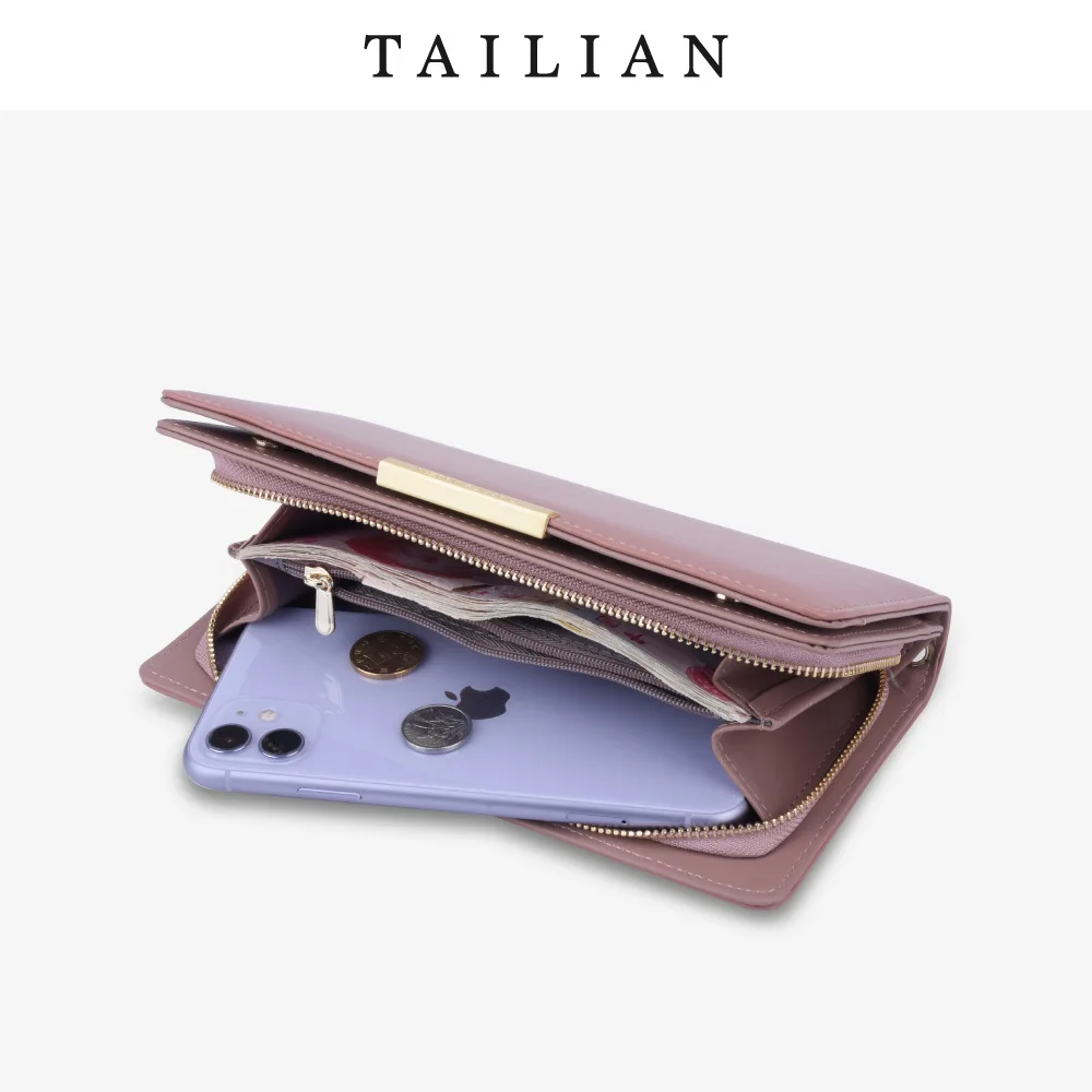 

Woman wallet Teresa Tailian Women's Zipper Bag Fashion Multi-Card Hand Wallet Factory Wholesale Purse