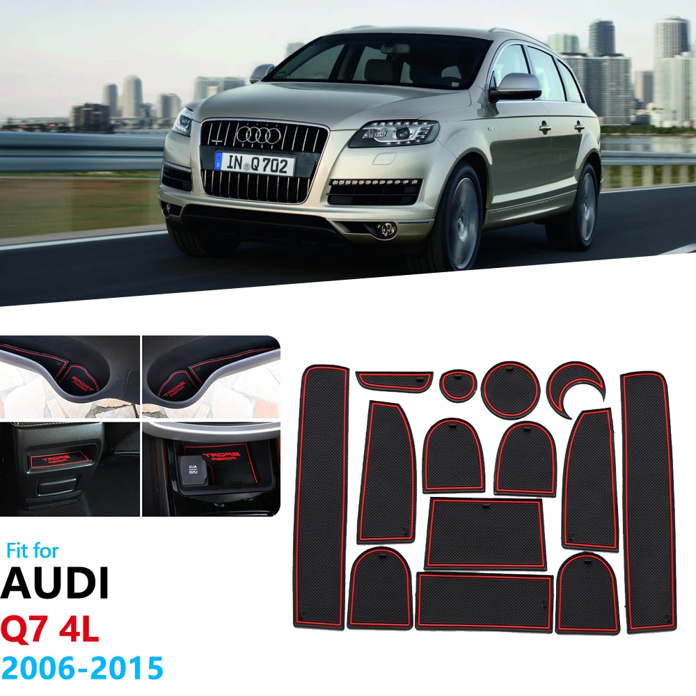 Нескользящий Резиновый коврик с логотипом S line для Audi Q7 4L 2006 ~ 2015 2007 2008 2009 2010 2011 2012