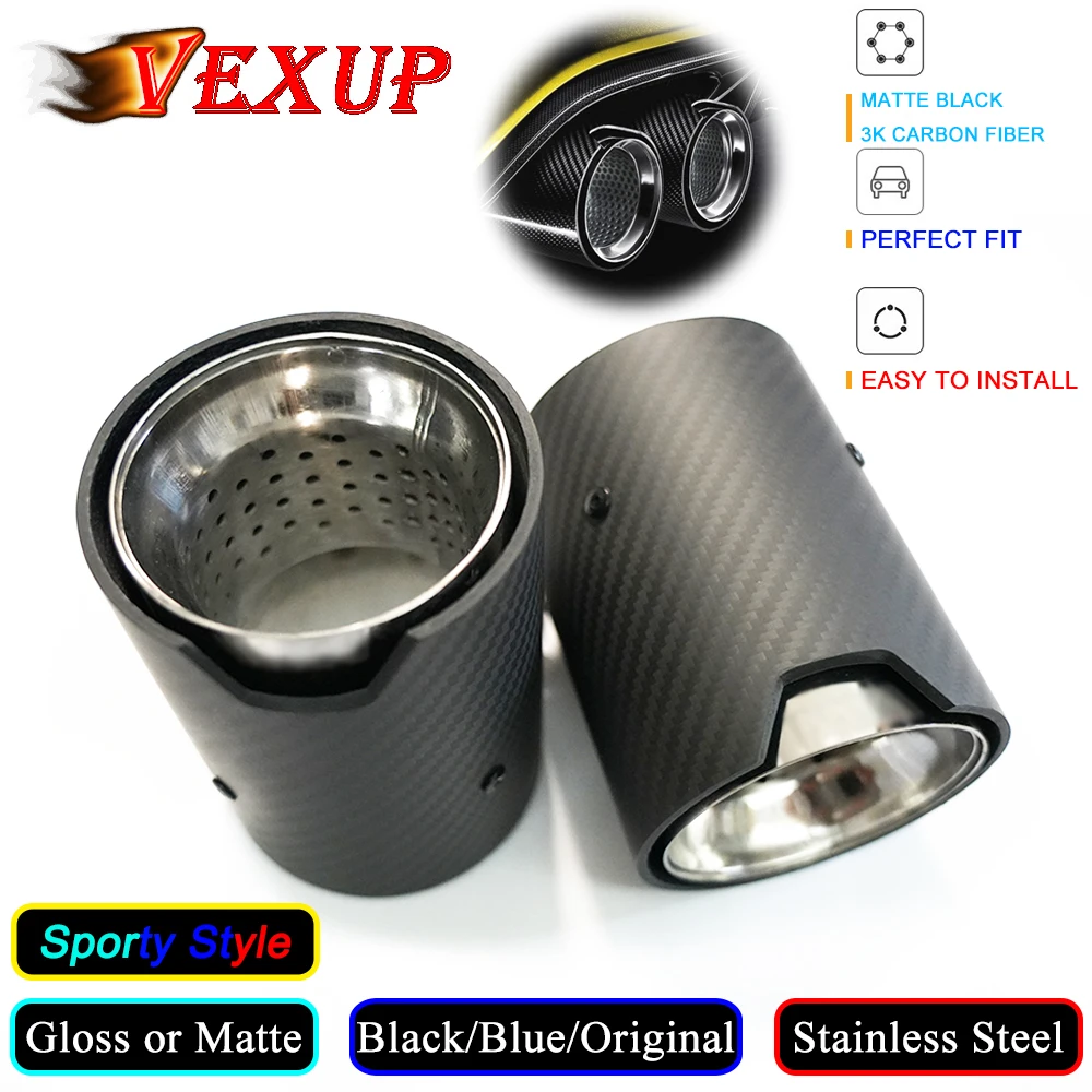 1 шт. наконечник для глушителя выхлопной трубы из углеродного волокна |