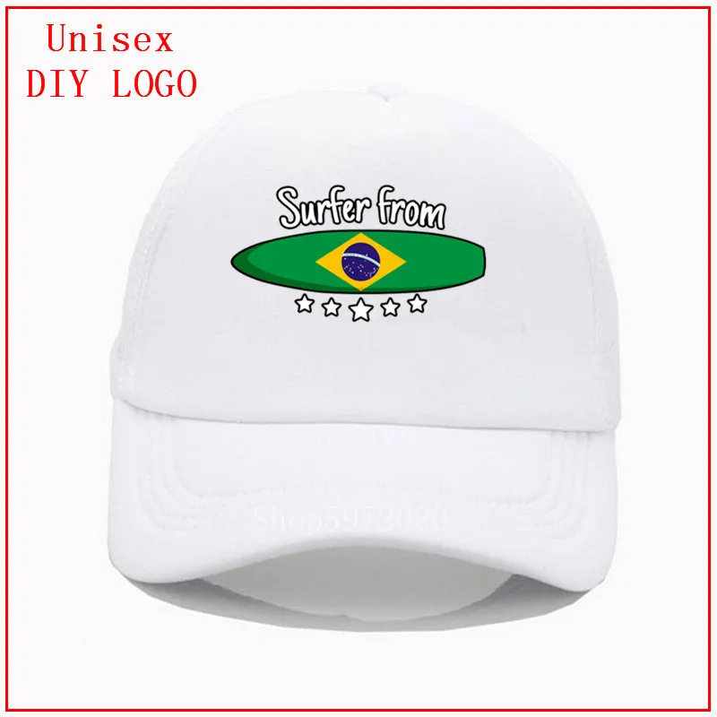 Шляпа женская для серфинга из Бразилии бейсболка с флагом сетчатая
