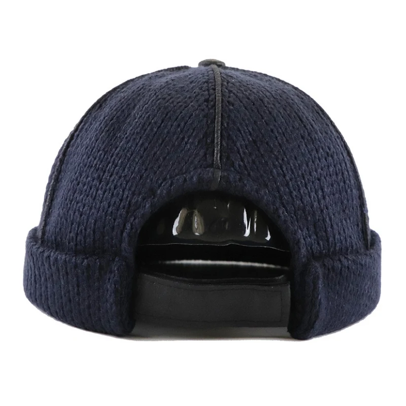 Мужская и женская вязаная шапка удобная теплая Шапка бини с черепом головной