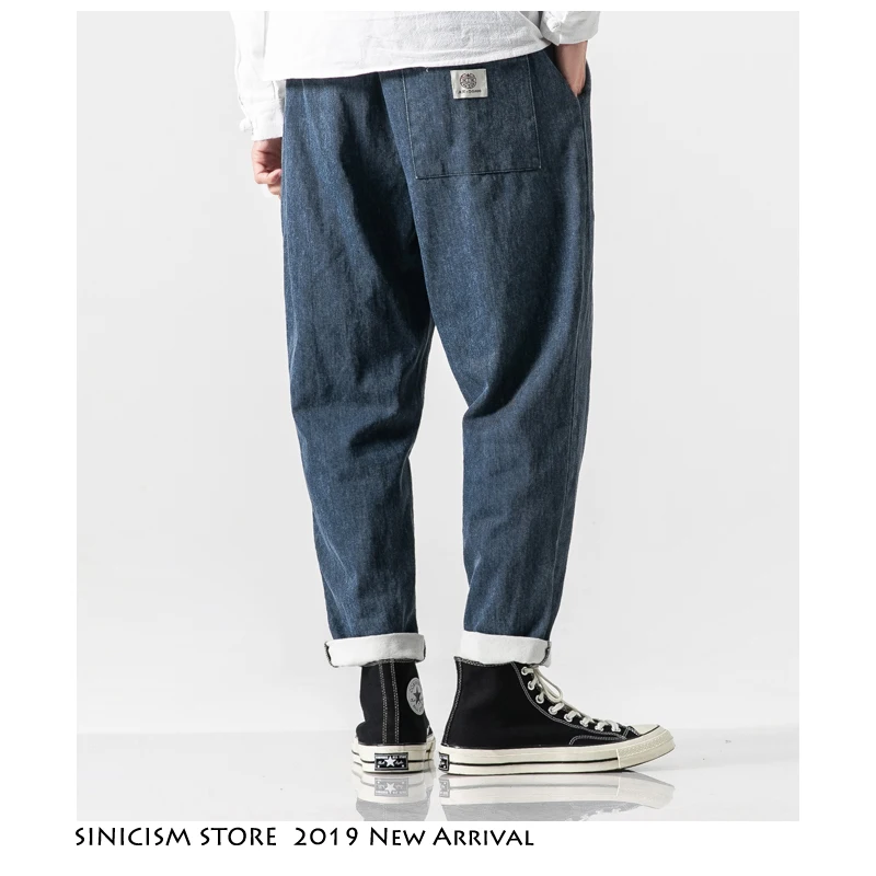 Sinicism Store мужские Новые повседневные джинсы в китайском стиле 2020 Осенние уличные