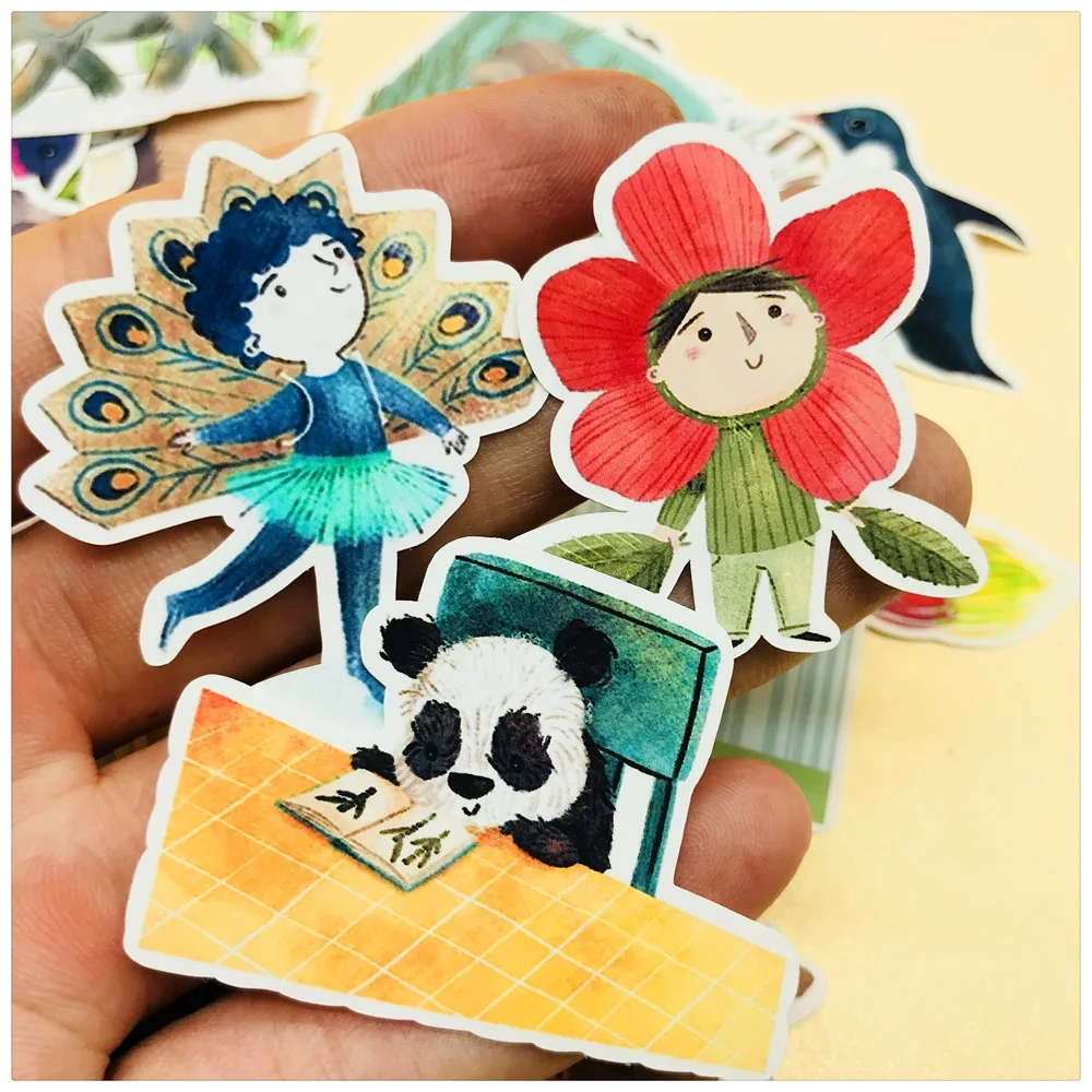 31 шт./упак. дневник мультфильм Животные панда Жираф стикер набор для скрапбукинга