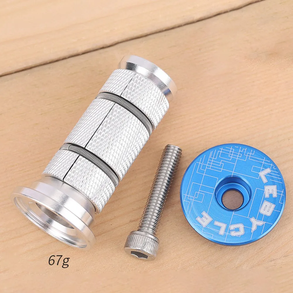 Headset Expander Top Cap Plug 1-1/8 in MTB Bike Stem Fork Top Cover 1 Set Bicycle Stem Expanding Nut Bolt For 25.4/28.6mm Forks