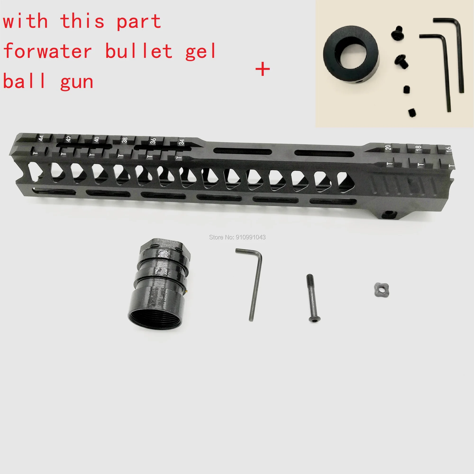 

MLOK handguard Free Float Super Slim Quad Rail For JinMing 9 M4A1 water gel bullet gel ball gun toy 7 10 12 13.5 15 inch