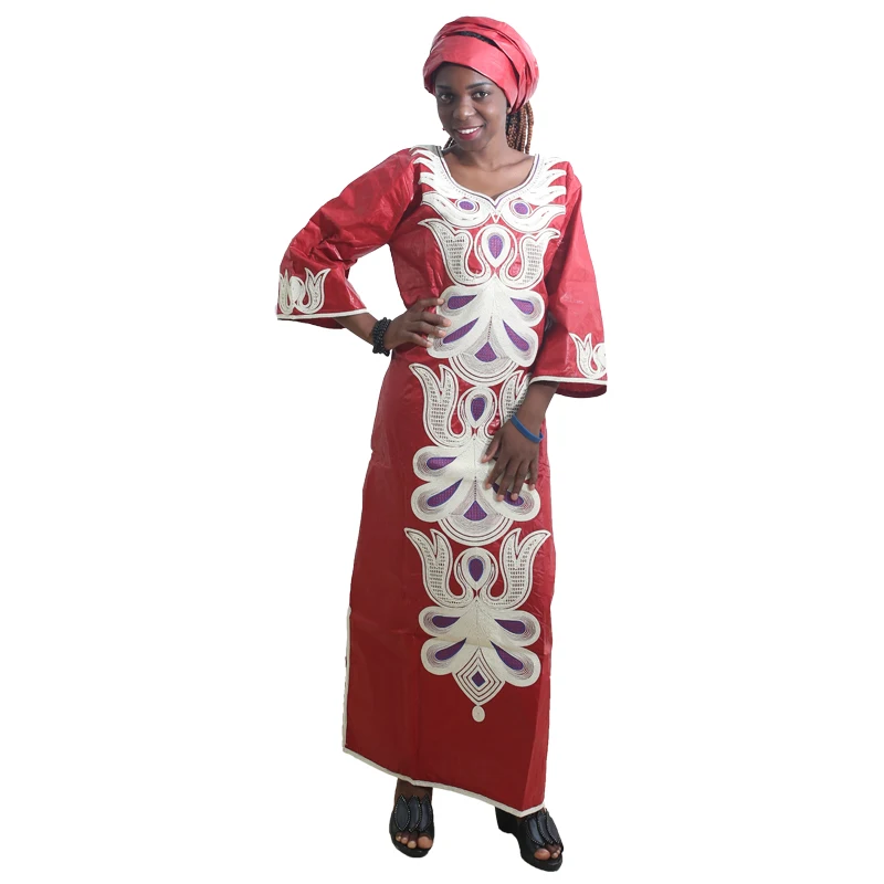 MD 2020 африканские Дашики платья традиционные для женщин вышитые макси с головной