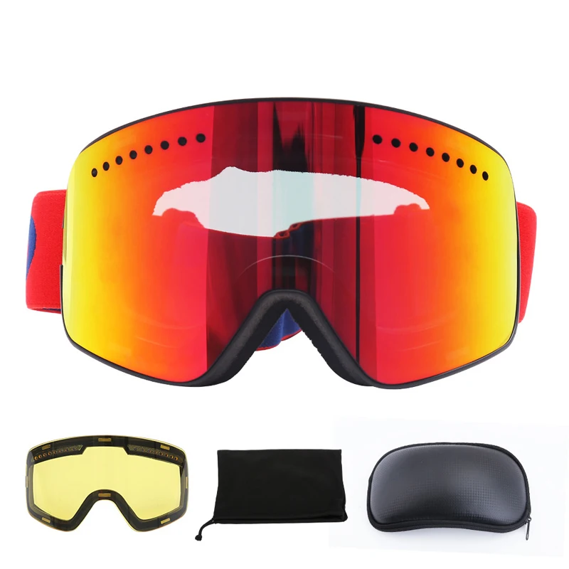 

Winter Men Women New Magnet Spherical Ski Goggles Outdoor Windproof Mountaineering Hiking Anti-fog Skiing Snowboard Glasses