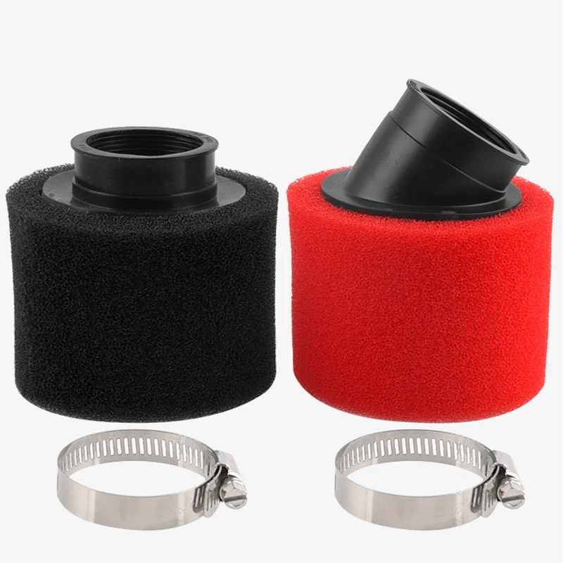 35 38 42 45 48 mm stright  Bend elbow neck foam air filter sponge cleaner moped scooter dirt pit bike motorcycle RED Kayo BSE images - 6