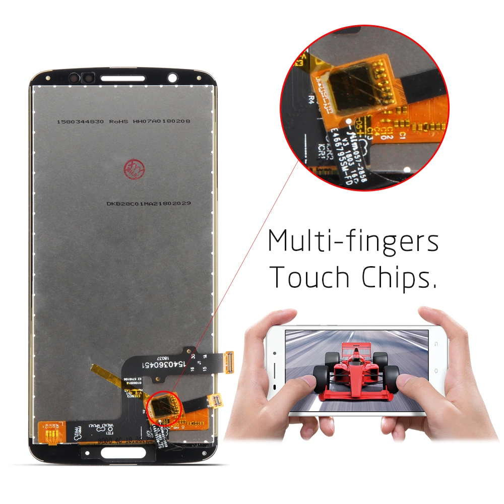 ЖК-дисплей для Motorola Moto G6 Xt1925 XT1925-3 Xt1925-5 ЖК-дисплей Экран Дисплей с сенсорным экраном Стекло дигитайзер передней рамкой в сборе