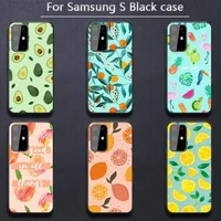 summer green leaf fruit lemon peach phone cases for samsung s6 s7 edge s8 s9 s20 s21 s30plus ultra s21s30 s10 5g lite 2020 s10e