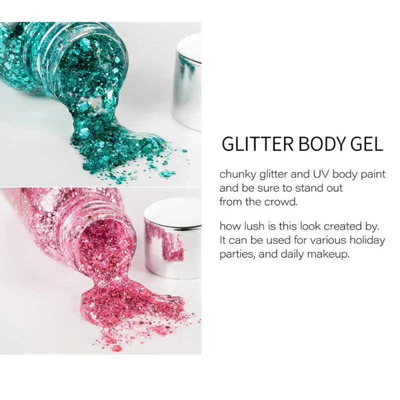 35 г голографический блеск гель для тела Косметика мерцающие хлопья блестки