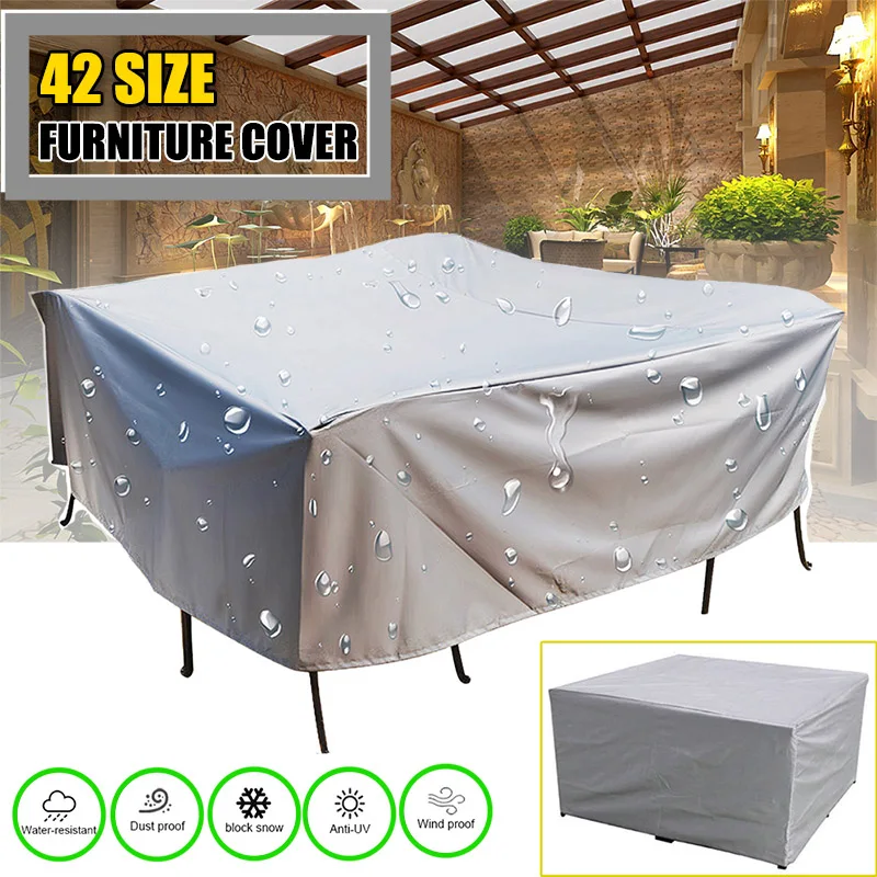 

42 Sizes Outdoor Patio Garden Furniture Waterproof Covers Rain Snow Chair covers for Sofa Table Chair Dust kitchen Proof Cover