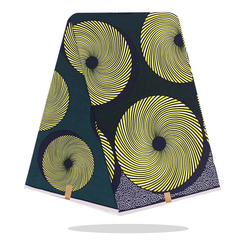 

Real Nigerian Style Wax Prints Cotton Fabric 6 Yards For Sewing 100%Breathable Veritable Ankara Wax Prints Fabric RV10-13