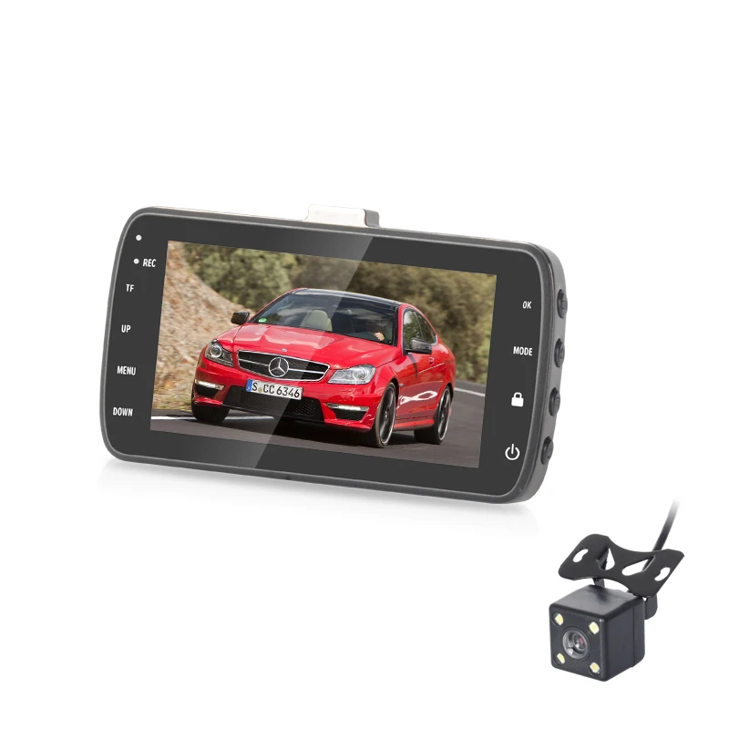 Автомобильный видеорегистратор с двумя линзами регистратор DVR камера
