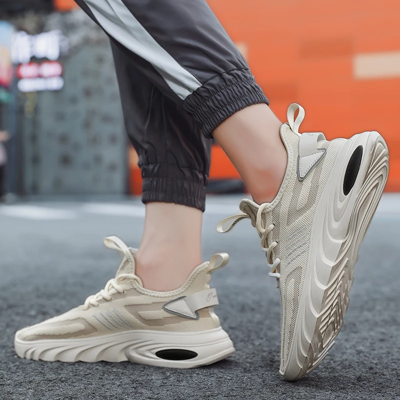 

Korean Version Summer Men's Running Shoes Flying Woven Personality LNS Tide Shoes Height Increasing Breathable Mens Sneakers