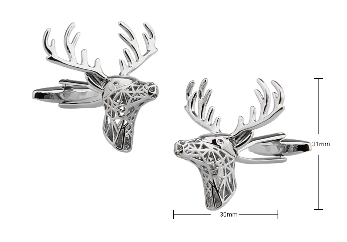 Животный дизайн искусство запонки с оленями для мужчин качество медь материал