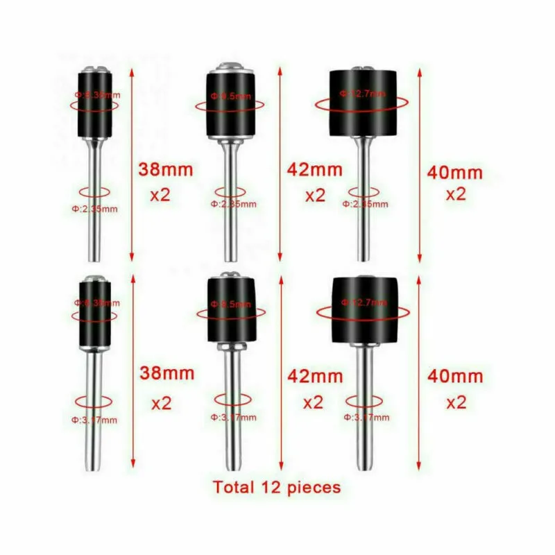 132PCS Sanding Bands Drum Sleeve Grit Mandrel Kit Sandpaper Rotary Tools Accessories With Mandrels Abrasive Band | Инструменты